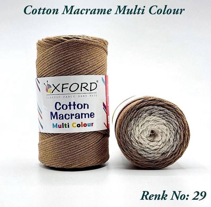 Oxford cotton macrame