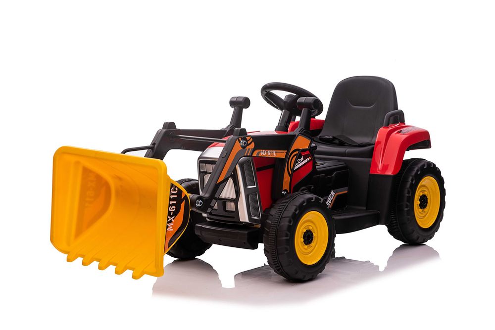 Excavator pentru copii BJ611C 70W 12V, cu pedala electrică #RED
