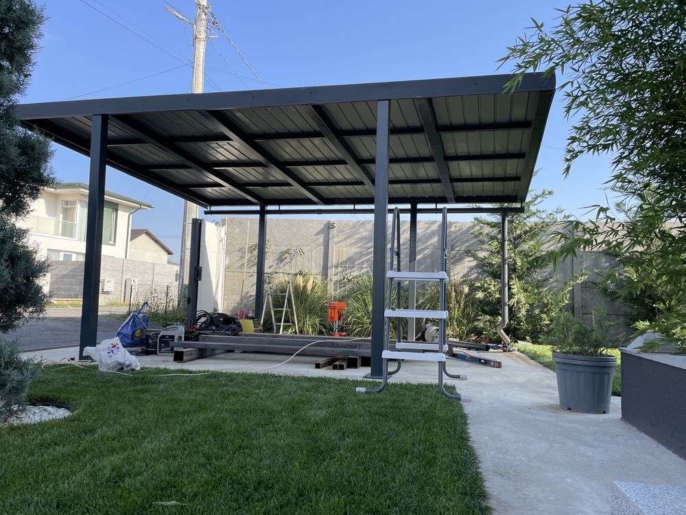 Carport structura metalica, acoperitoare auto