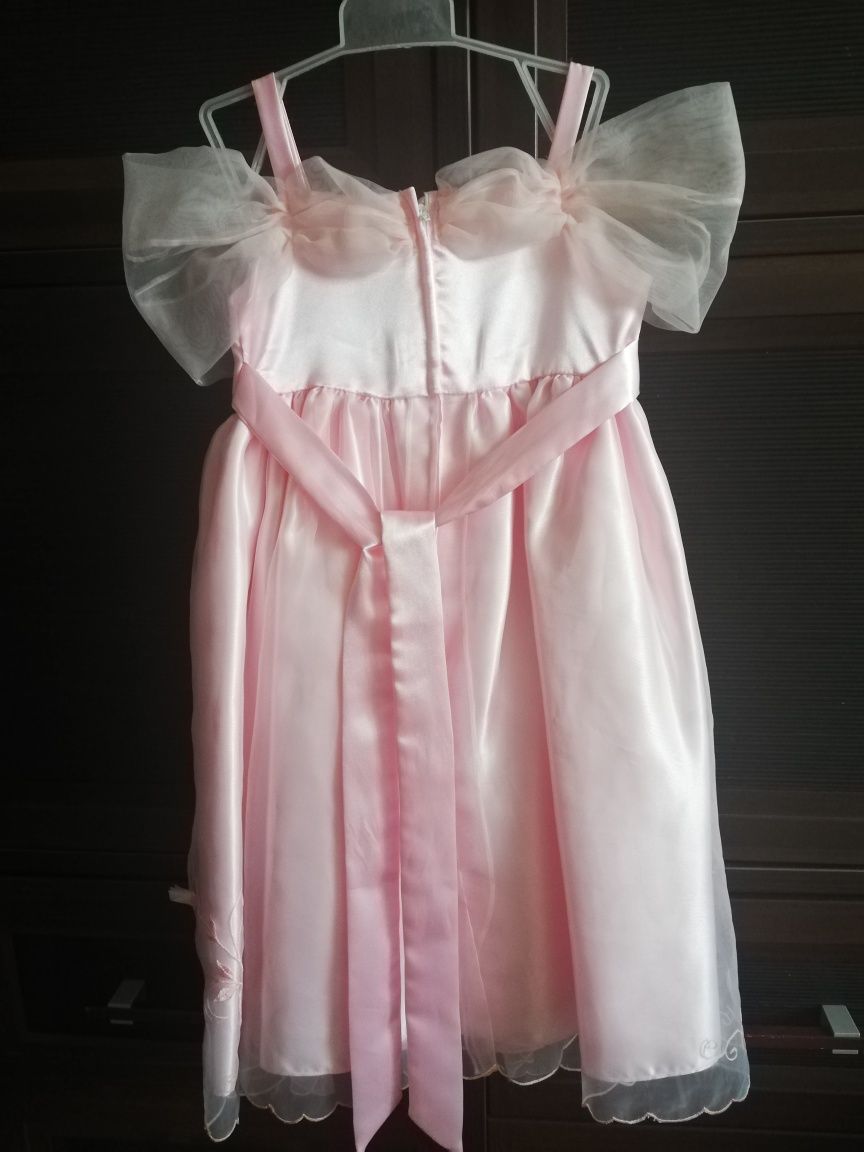 Платье детское нарядное розовое, Таиланд, 3-4 года