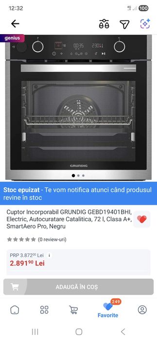 Cuptor Incorporabil Grundig, nou