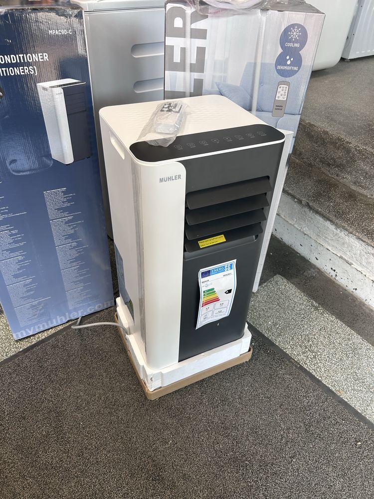 КЛАС А + Компактен Мобилен климатик 9000 btu MUHLER, Влагоабсорбатор