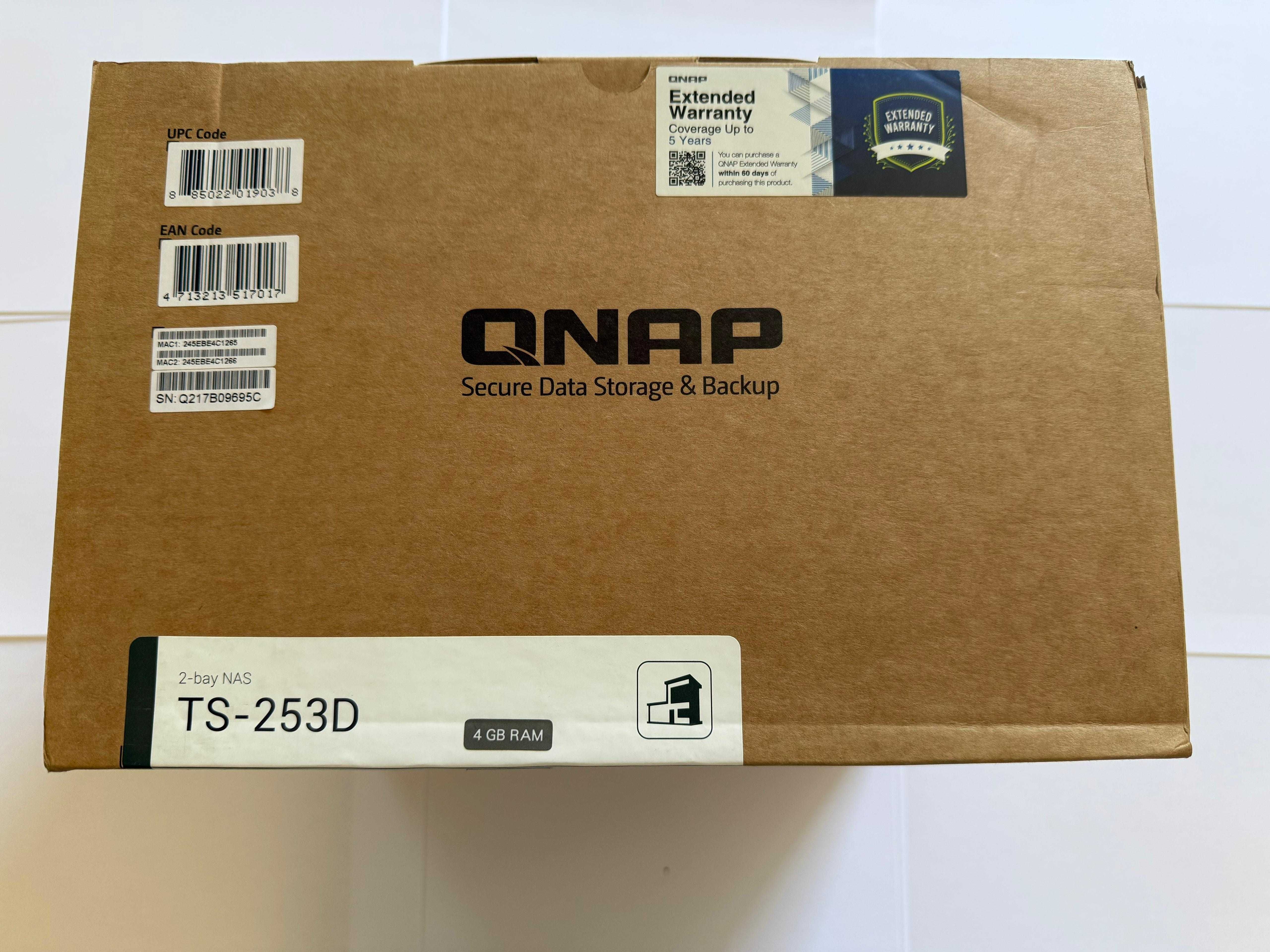 NAS QNAP TS 253D 4G ! 2-bay ! SIGILAT