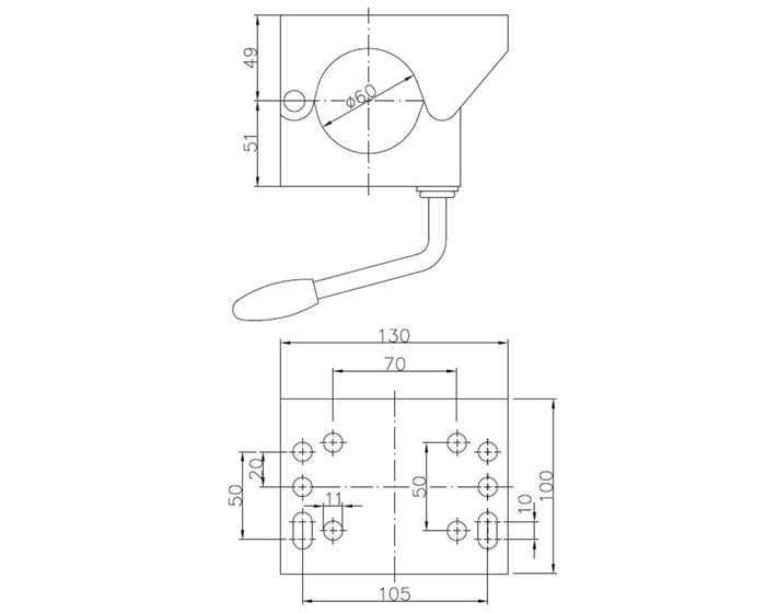 Скоба за опорно колело Ф48mm;  Ф60mm- Winterhoff / Germany ОРИГИНАЛ!