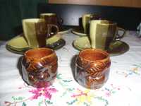 set  pt cafea , tuica ,ceramic 11 buc.