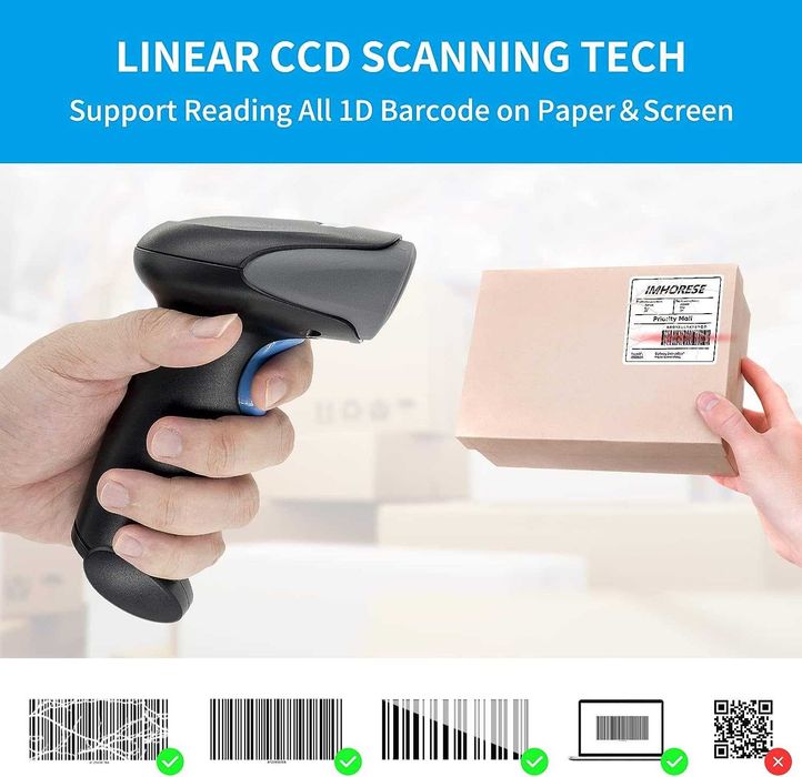 Безжичен баркод скенер IMHORESE 6150BT Android/iOS/Cellulare/Tablet