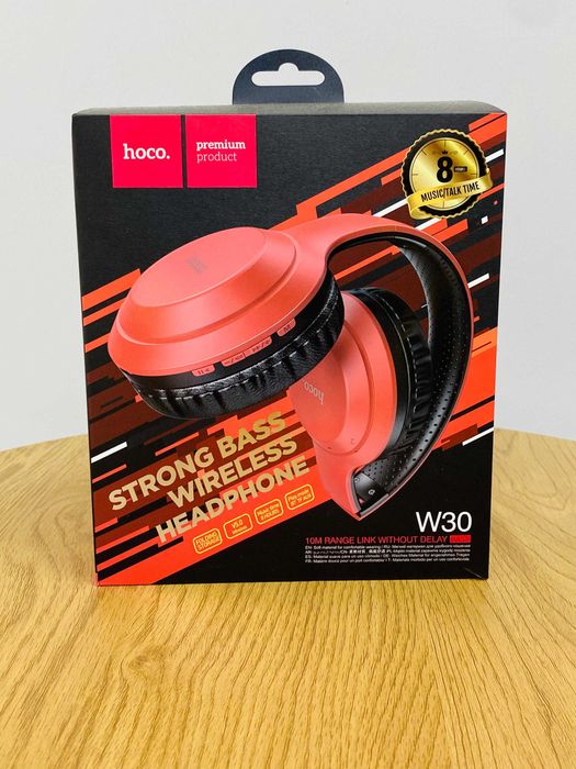 Casti  HOCO W30 Fun, SinglePoint, Over-Ear - Rosu