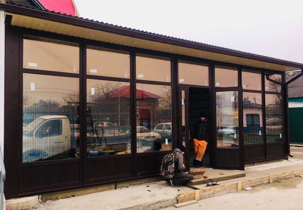 пластиковые окна перегородка алюминиевая стеклопакет витраж әйнектер