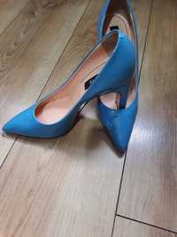 Pantofi Musette piele lacuita bleu