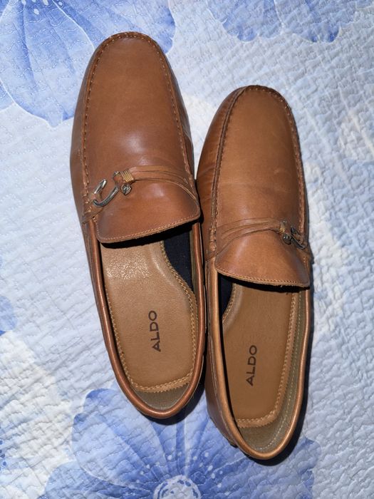 Мужские кожанные мокасины фирмы Альдо оригинал привозные