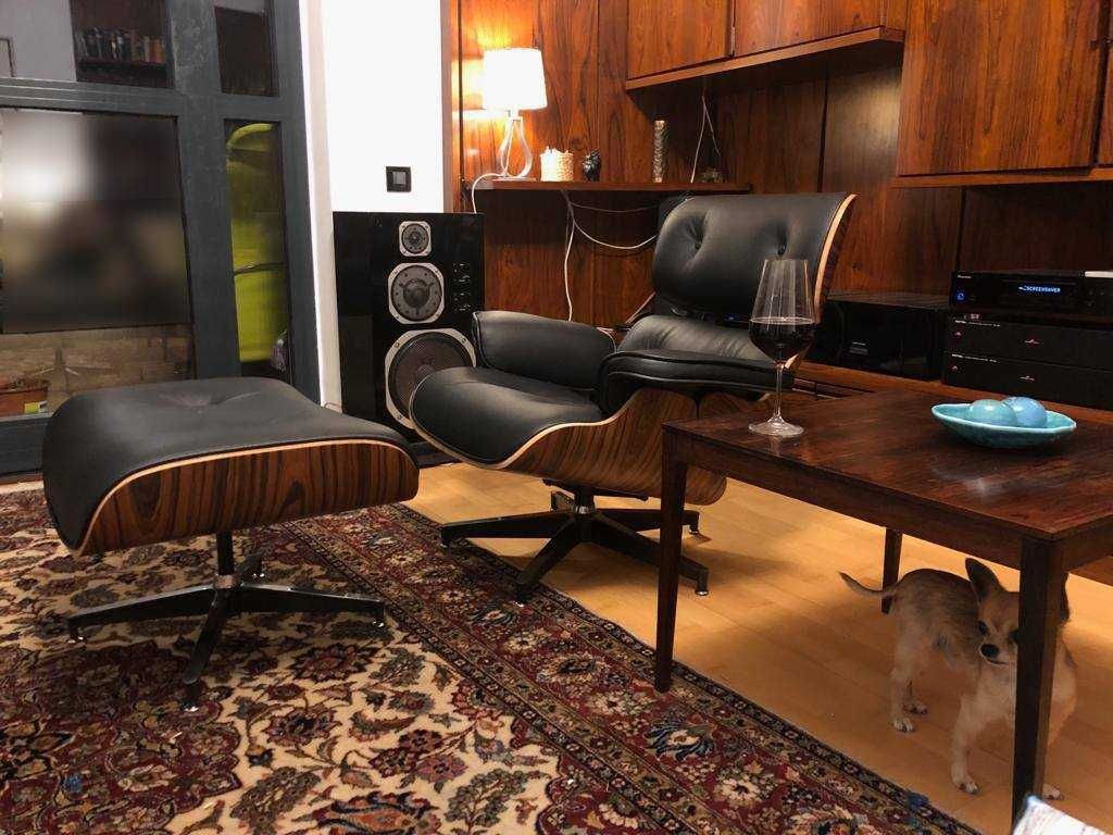 Fotoliu si taburet Eames Lounge Chair , studio, cabinet, living, birou