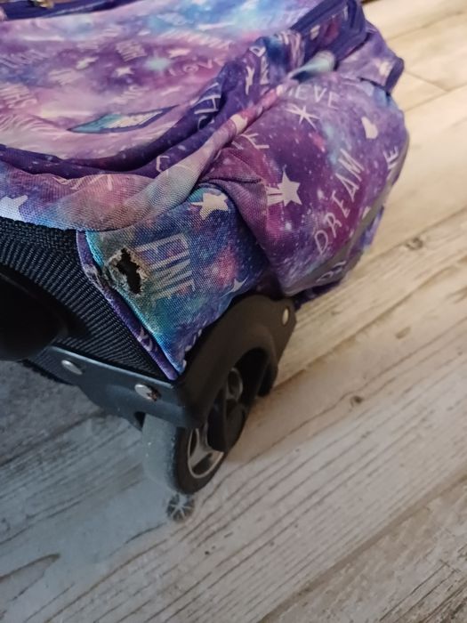 Ghiozdan tip troler St.Majewski St.Right Galaxy Girl, 3 compartimente,