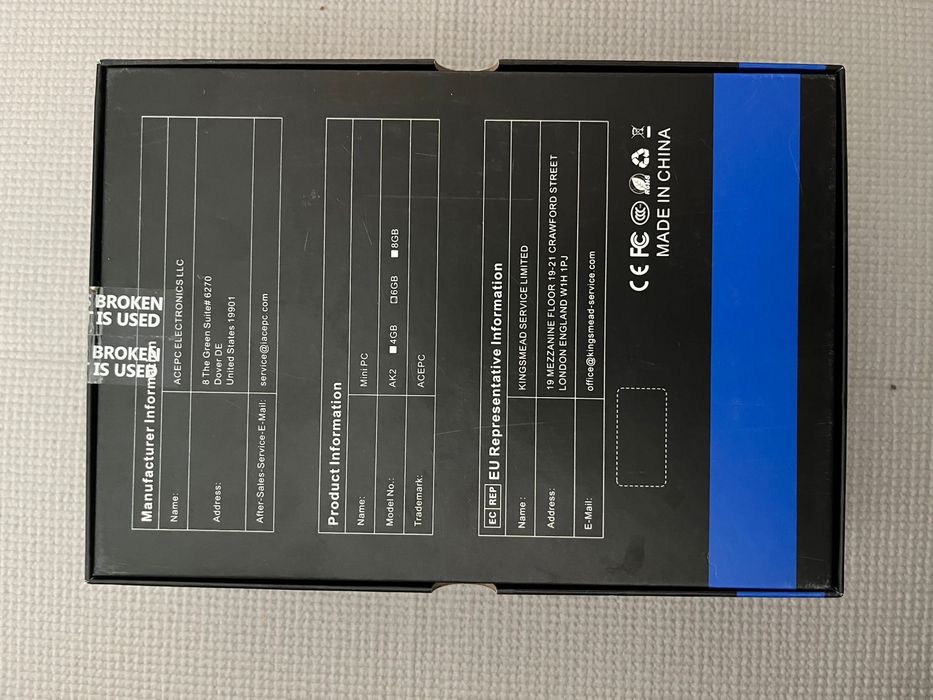mini pc acer ak2( 6gb ram,128gb,procesor intel)