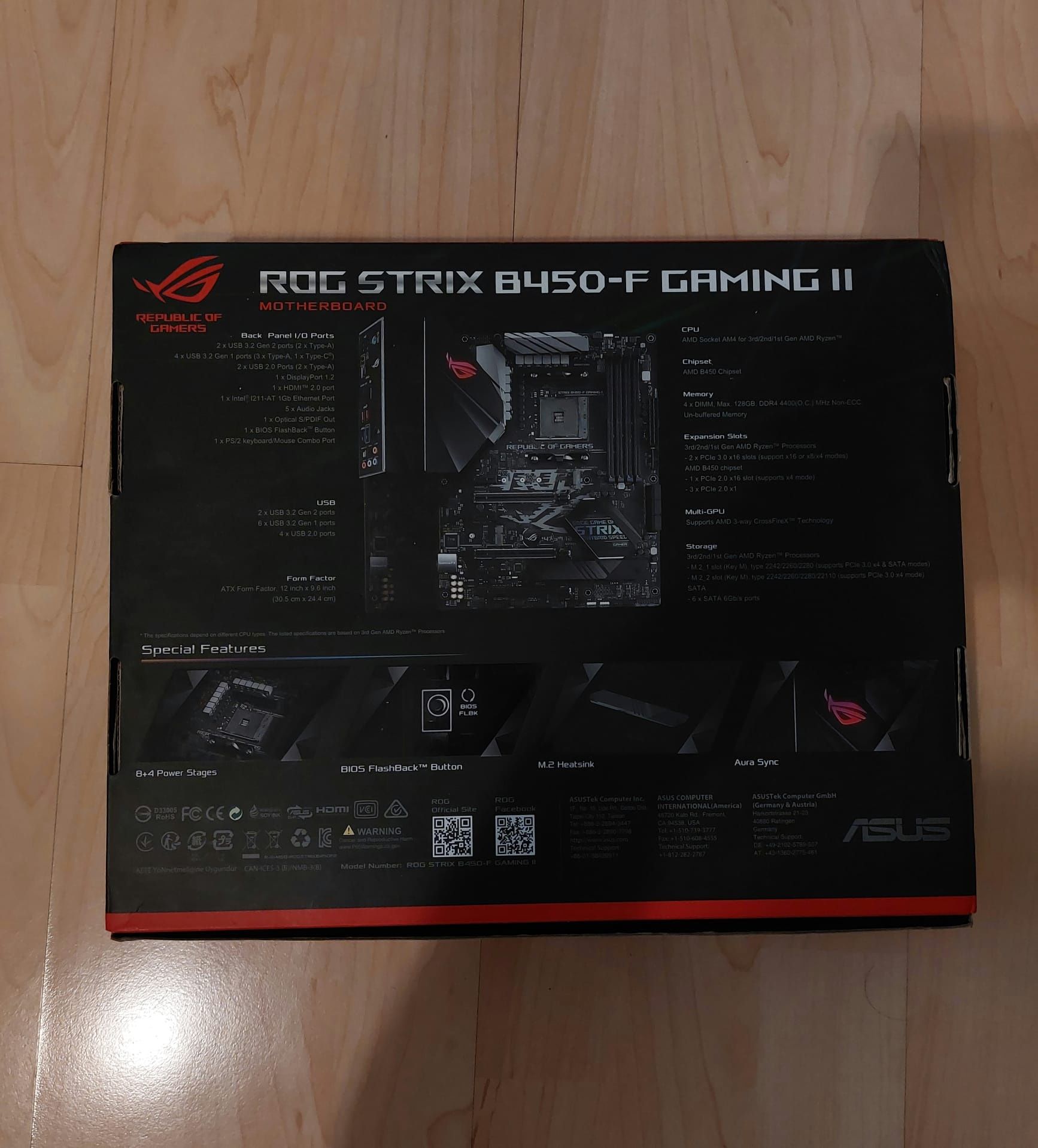 Placa de baza rog strix b450-f 2