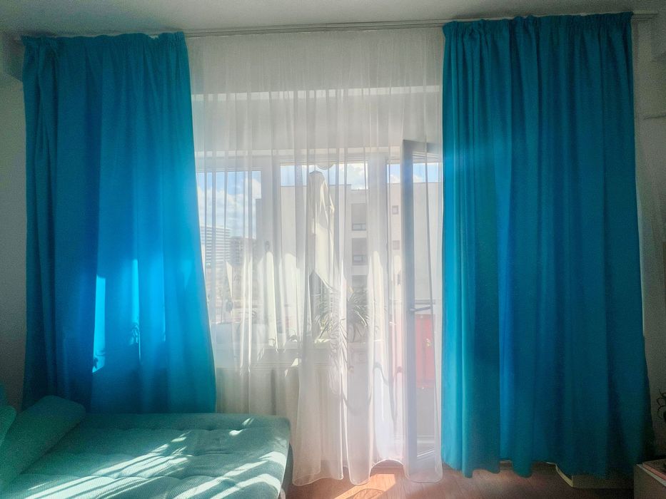 4 buc draperii turcoaz 300*270 cm cu rejansa - 100lei/buc