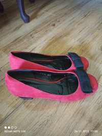 Туфли красного цвета из натурального набука, 42-размера
