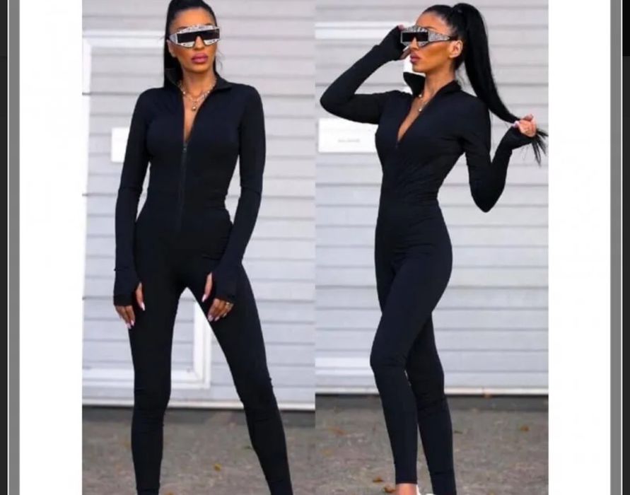 Дамски спортен гащеризон тип catsuit