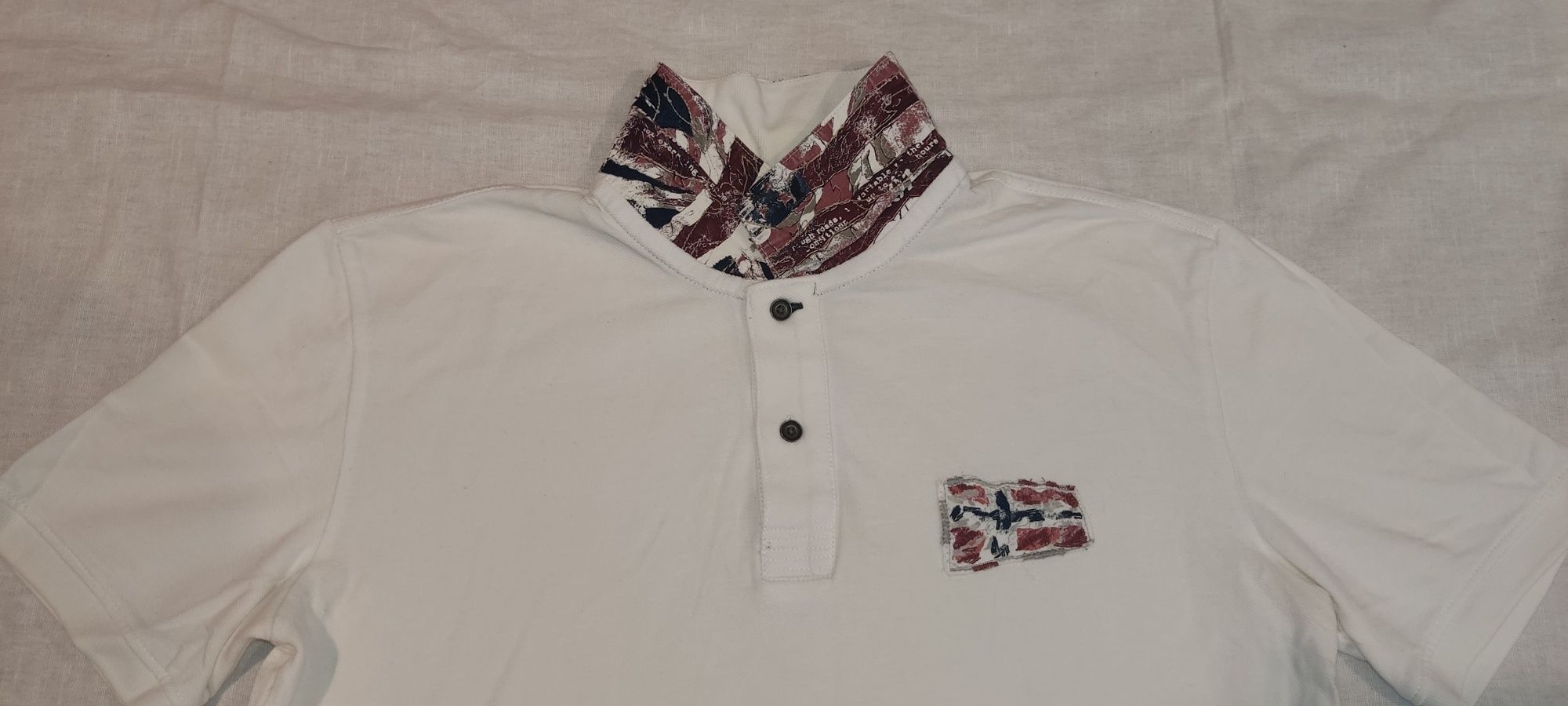 Tricou Napapijri Geographic mărime M bărbat polo pique cu nasturi