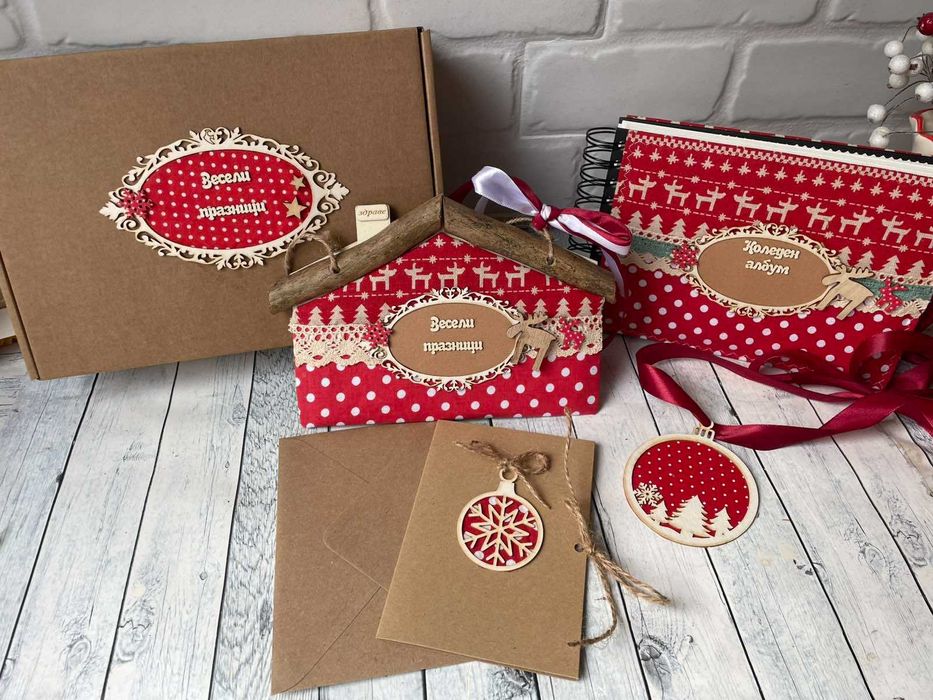 Коледен комплект с албум,ръчноизработен, 3 варианта