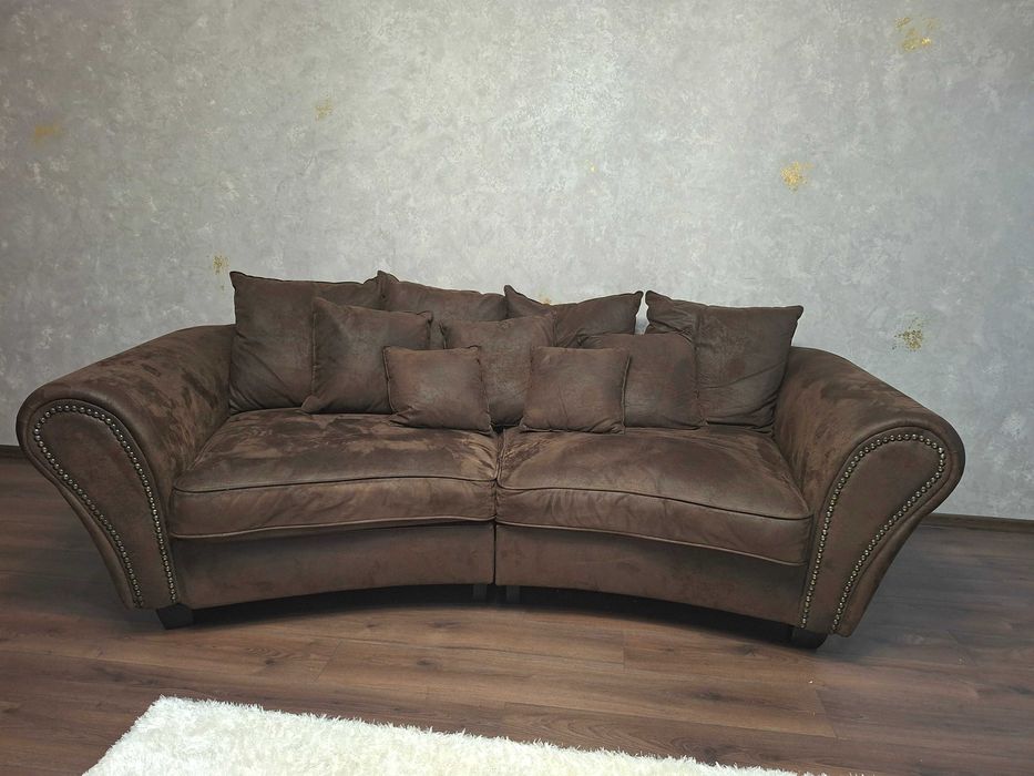 Холна гарнитура в кафяво