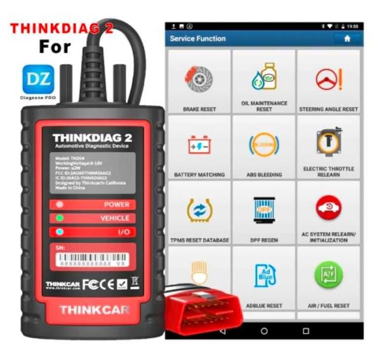 Diagnoza Launch Thinkdiag Diagzone pro.Auto, camioane, electrice OBFCM