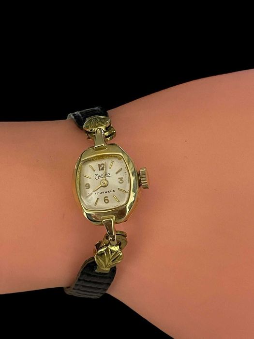 Art Deco Ceas Dama Aur