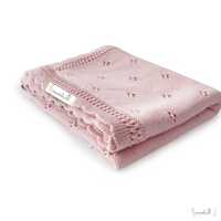 Бамбуково Одеяло за Дете или Бебе, стил Дантела - Цвят Розово