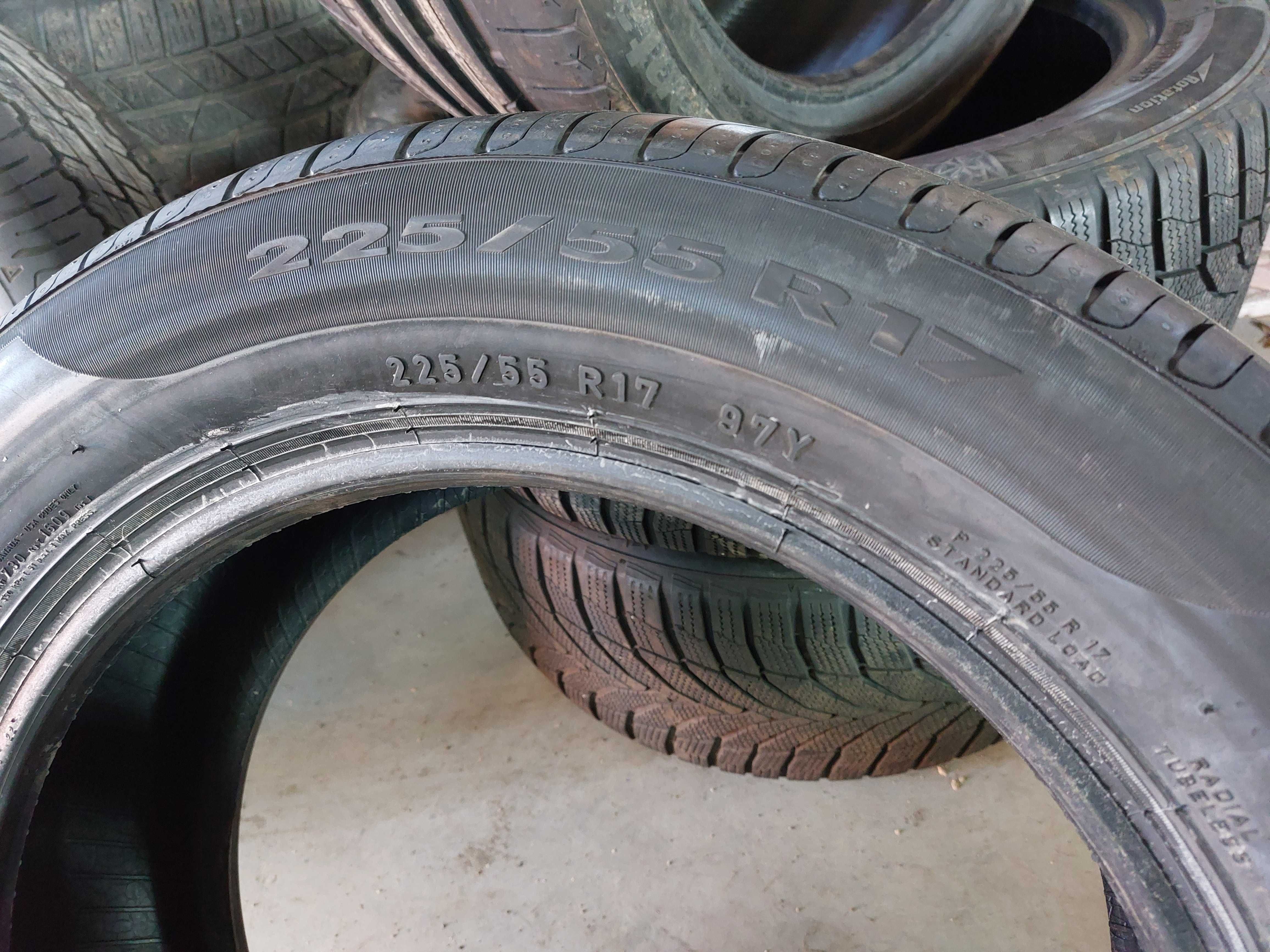 4 бр.летни гуми Pirelli 225 55 17 dot0617 Цената е за брой!