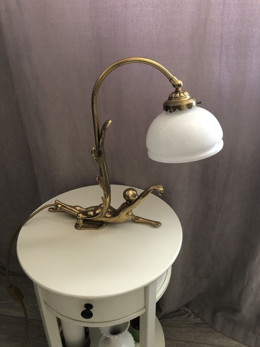 Veioza bronz si rama foto