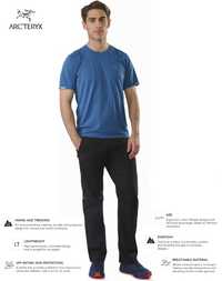 Arcteryx (Канада) - летние стрейчевые штаны из легкой стрейчевой ткани