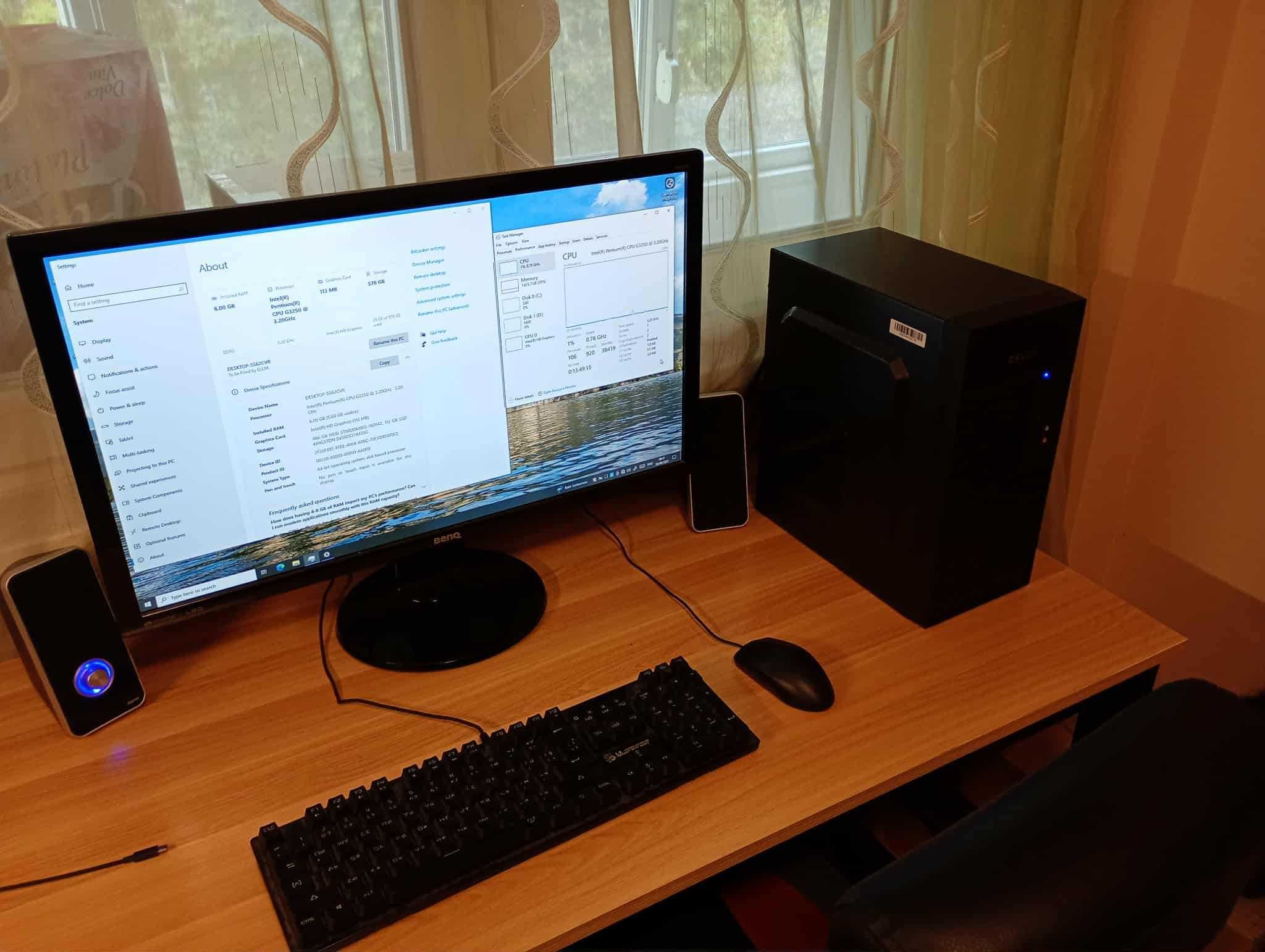 Мини компютър, Celeron G3250, H81M-DGS, Kingston SSD, Seagate HDD