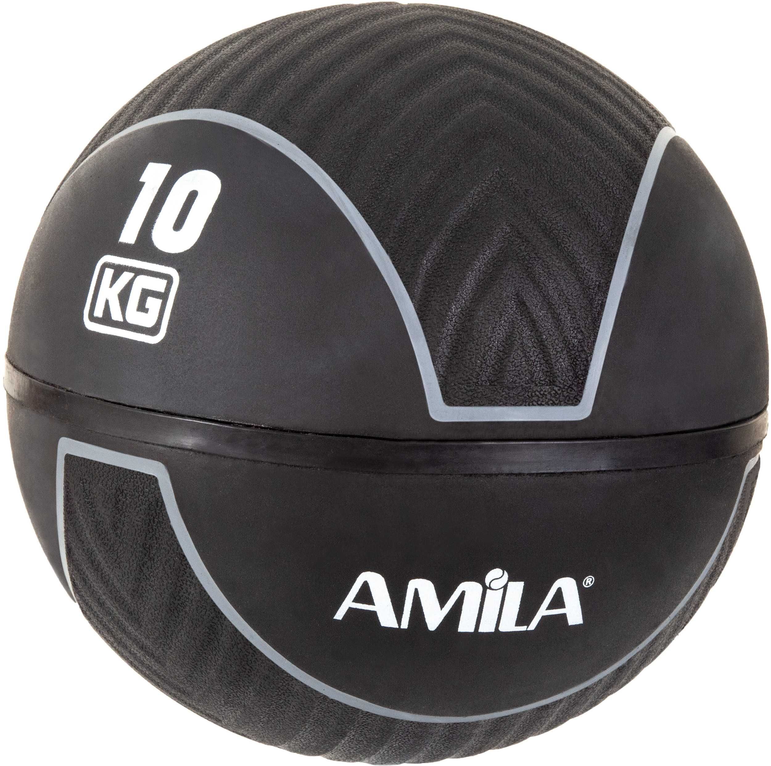 Медицинска Топка Amila Medicine Ball 10 кг, Естествен Каучук HQ Rubber