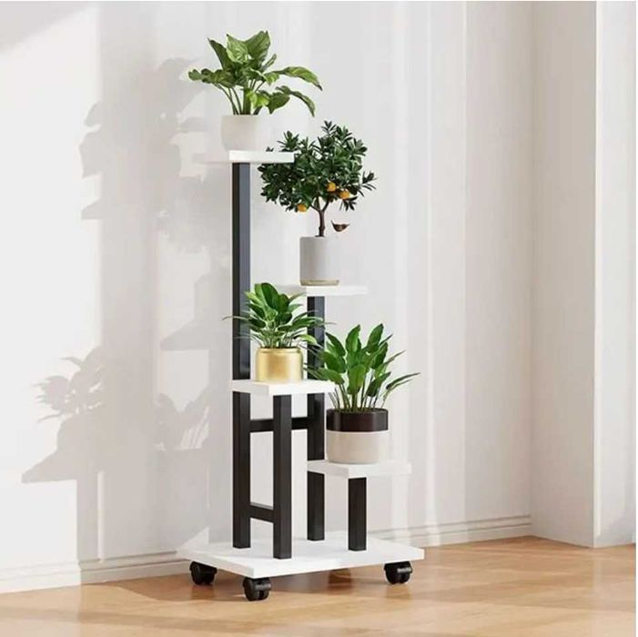 Мобилна Стойка За Растения На 4 Нива - BLOOMNEST