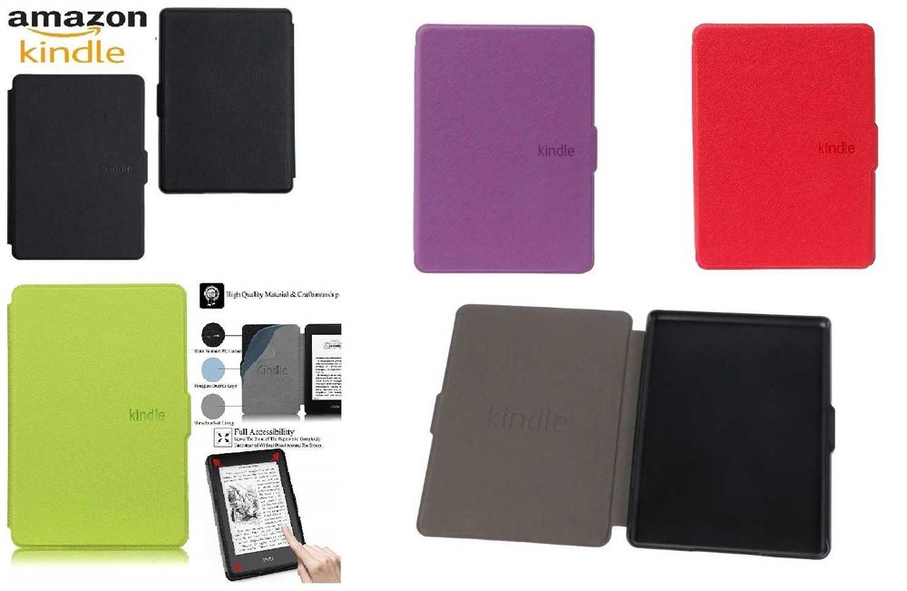 Husa Smart Amazon All-New Kindle 6'' 8th Gen 2016 + folie + stylus