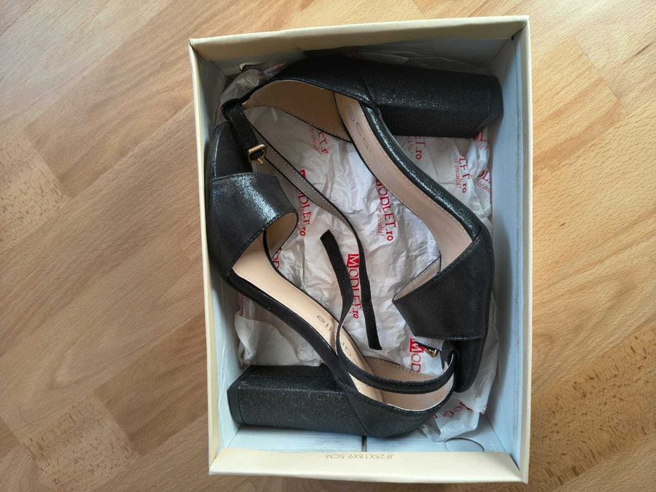 Sandale Elegante cu Toc Gros – Carolie Model 308-58A – Mărimea 35