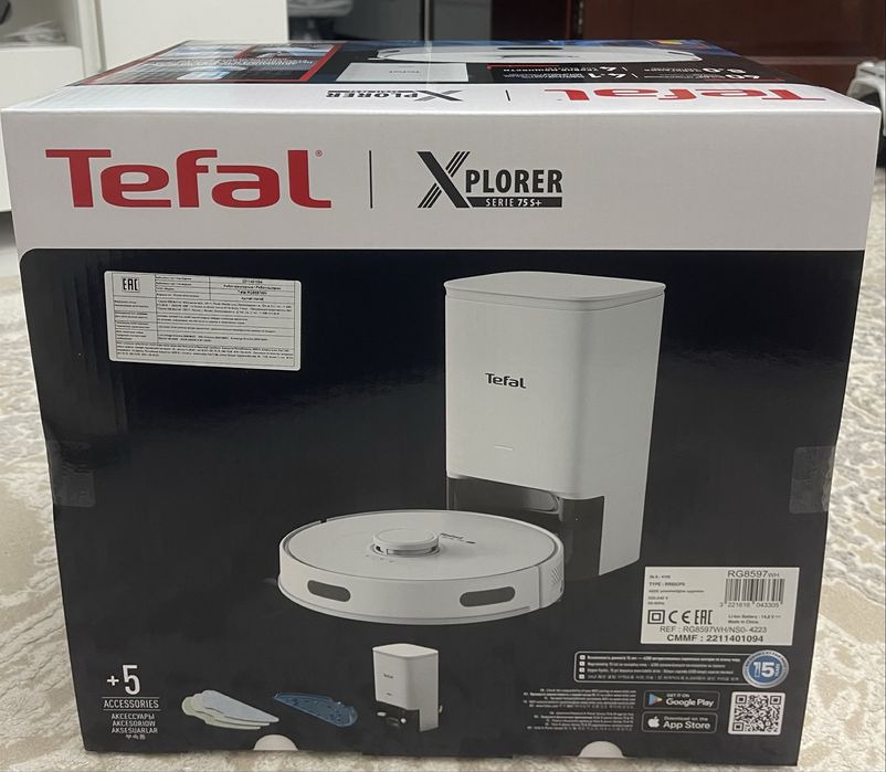 Робот-пылесос Tefal X-plorer Serie 75 S+ RG8597WH белый
