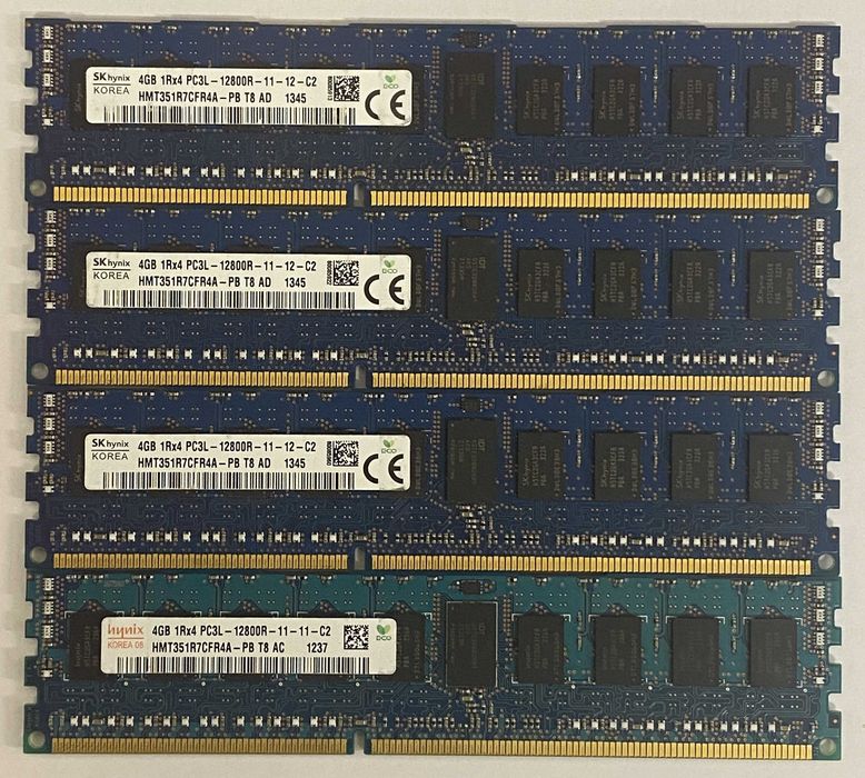 RAM 4GB DDR3L PC3L 12800R за сървъри