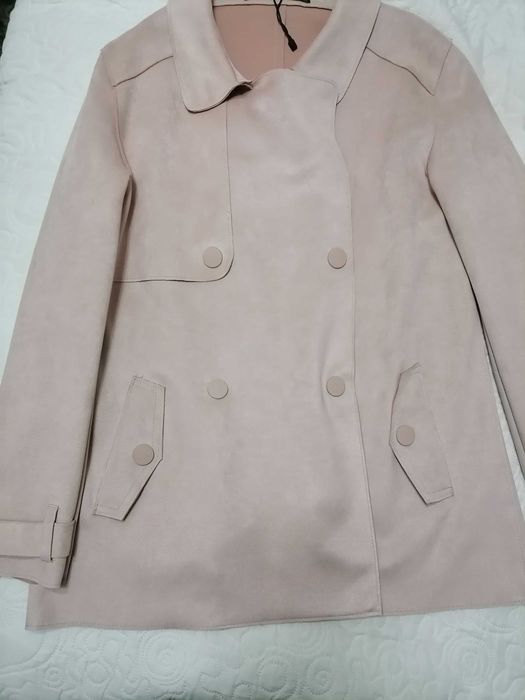 Jachetă piele întoarsă Zara