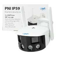 Camera supraveghere video PNI IP590 Wireless cu IP Dual lens card