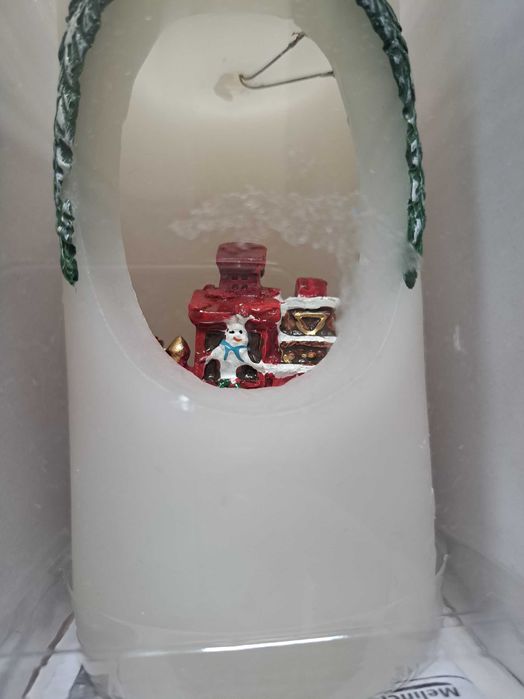 Lumanare cu LED din ceara, tematica Craciun