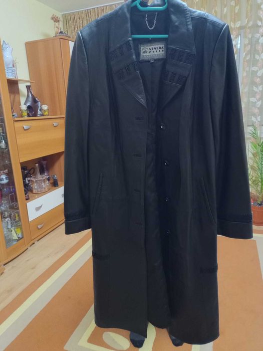 haină lungă piele