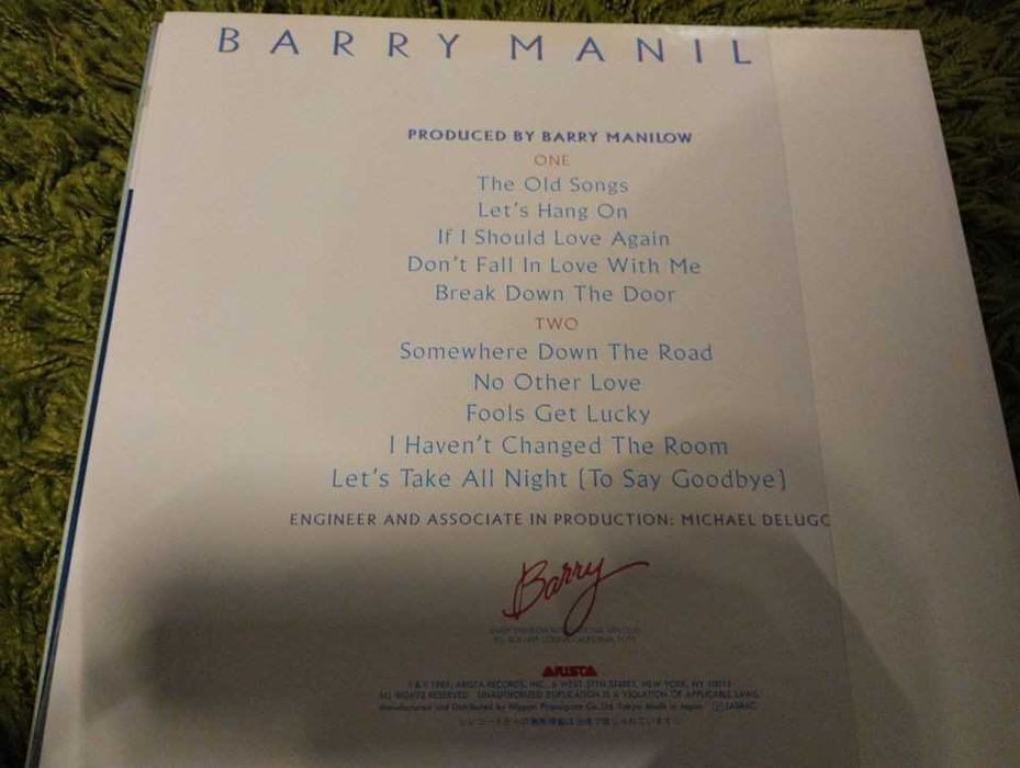 Pack 5 LP PRESE VINIL  Editii JAPONEZE  Barry Manilow  -NM-