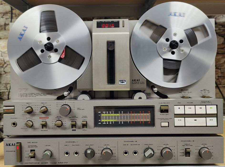 Akai GX-77+MM-77 +ADM-40,estetic și tehnic super ok