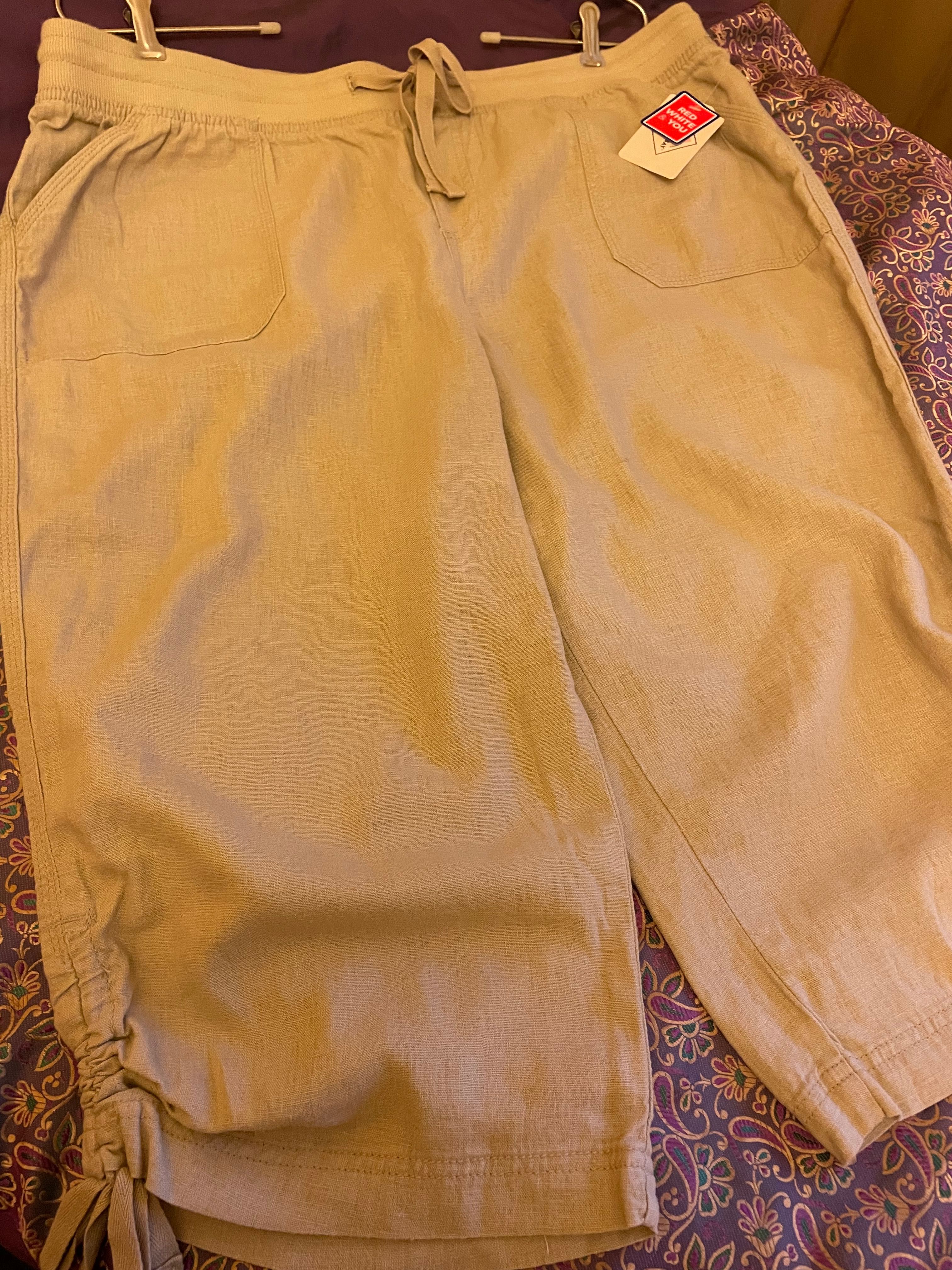 Женские брюки-бермуды ST JOHN'S BAY (USA), лен.