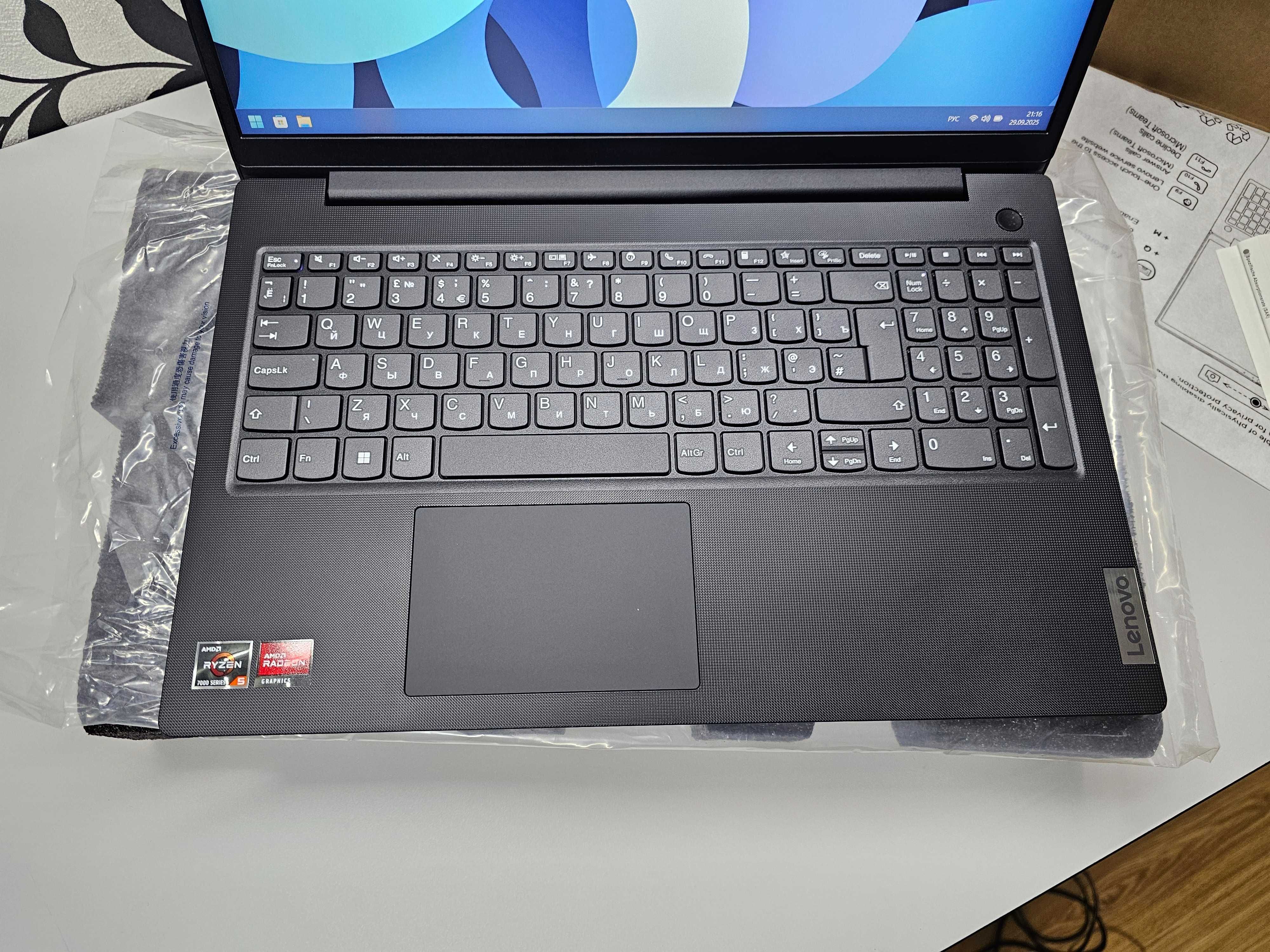 ПРОДАМ Lenovo V15G4 AMN 2025 Ноутбук Ryzen™5-7520U/8GB/512SSD/15.6"FHD