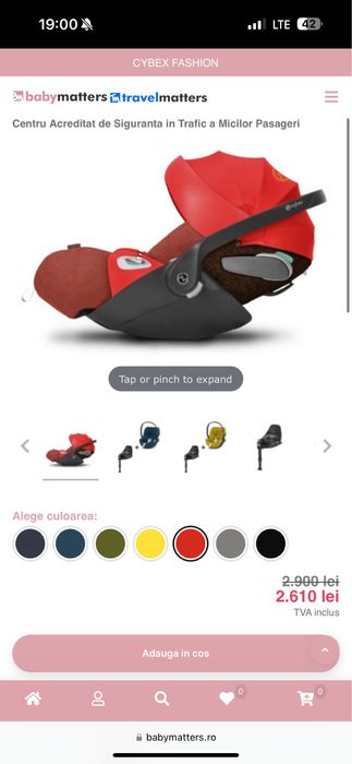 Scoica Cybex bebelus red