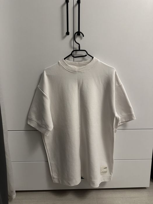 tricou alb simplu oversize pull and bear marimea M
