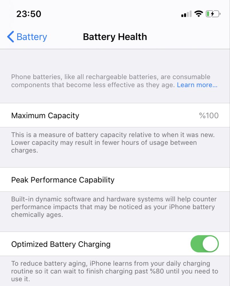 Iphone 11 100% battery