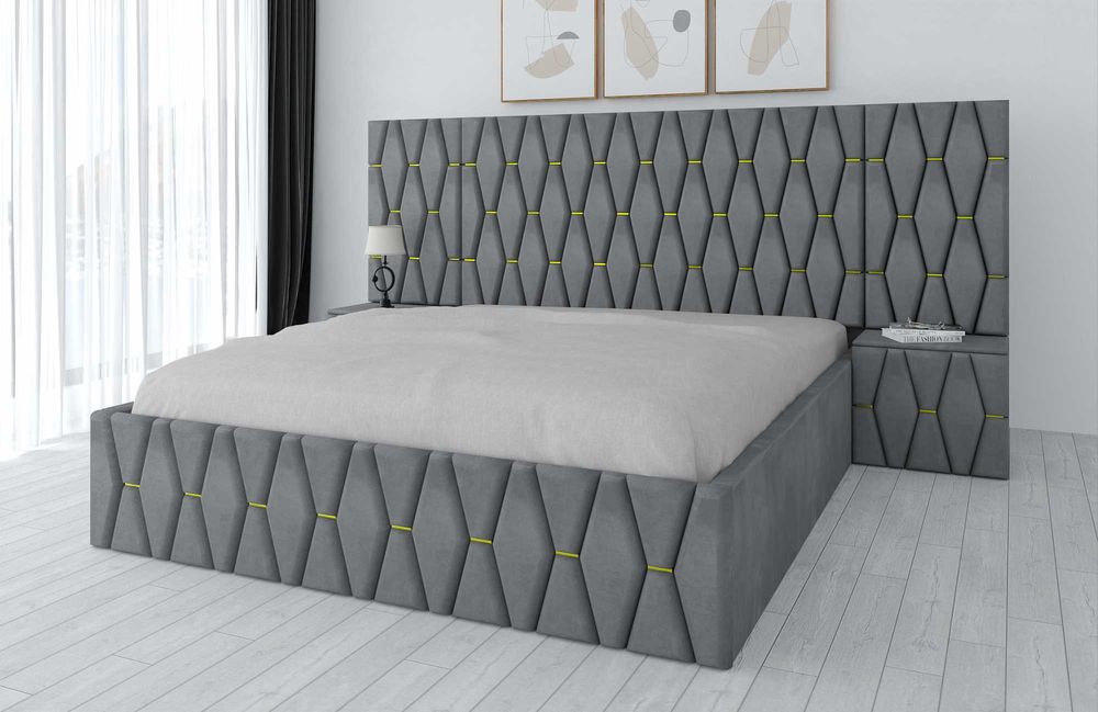 Paturi Tapitate Ieftine Gri Maro Verde Alb Negru Turcoaz Bej J8