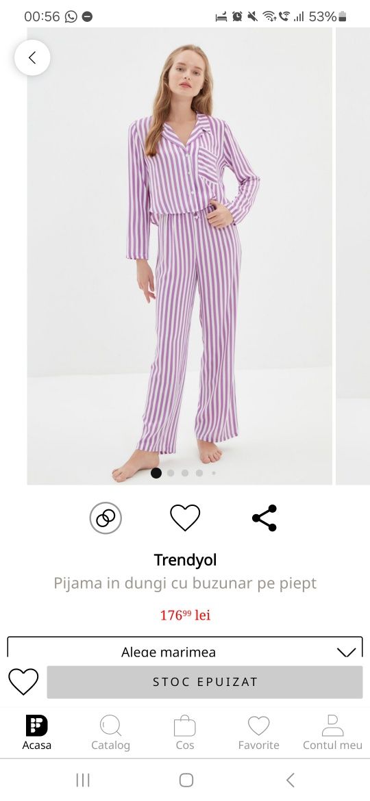 Pijama mov camasa cu pantaloni lungi